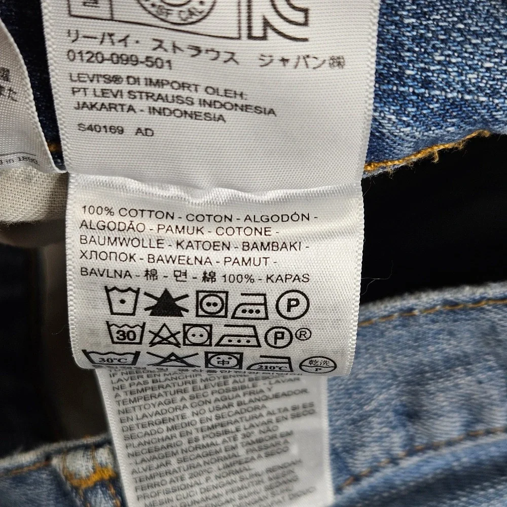 Levi's 527 Jeans Mens 34x30 Blue Slim Bootcut Denim Western Workwear